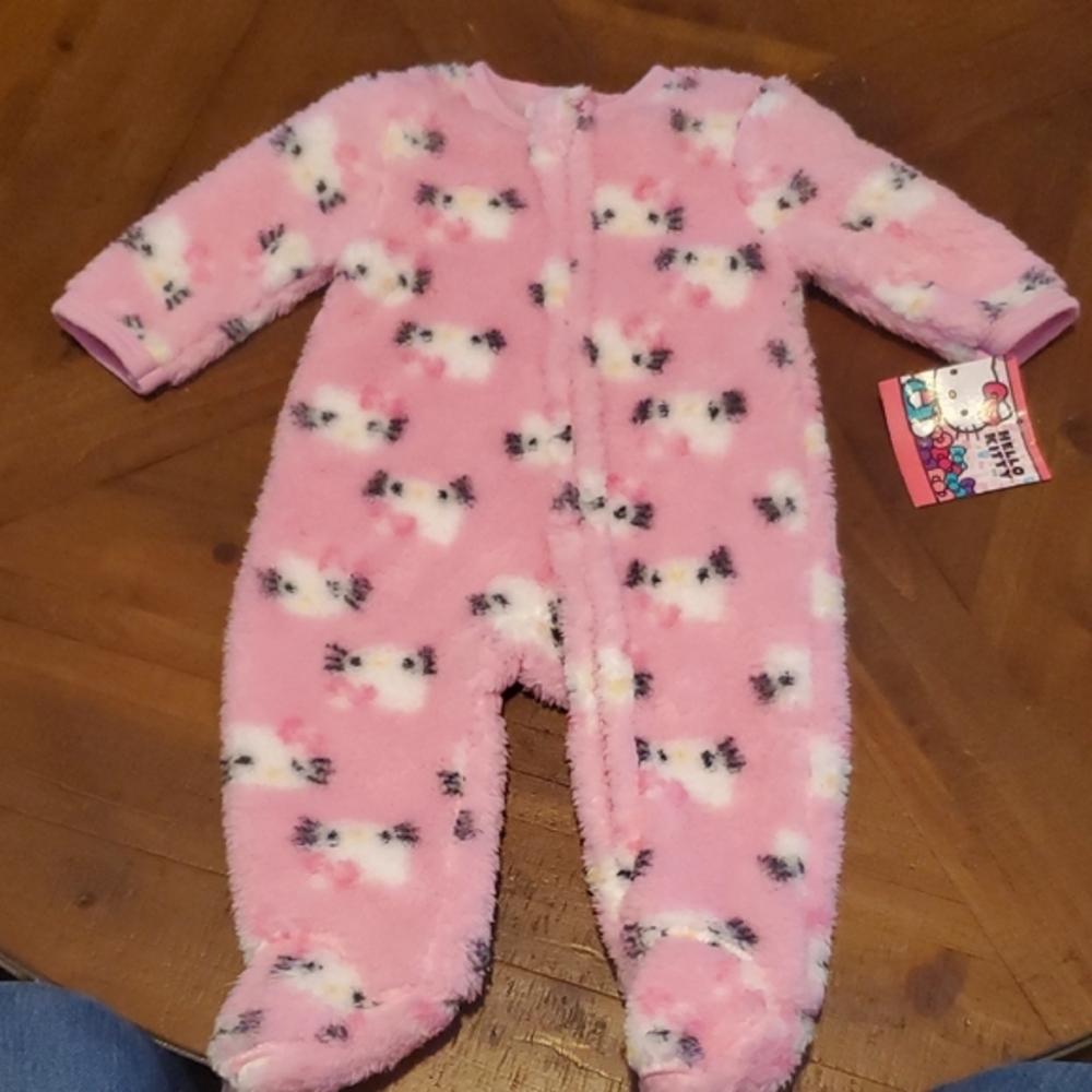 Hello Kitty Pink Plush Kids Footie